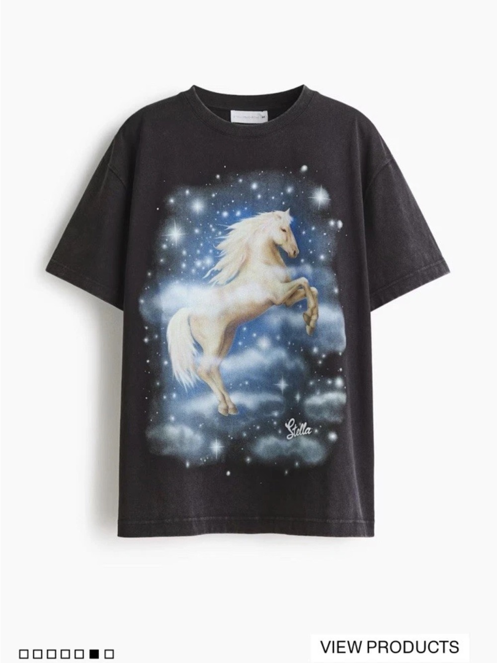 SOLD OUT in stores Stella McCartney x H&M Oversized Horse T-Shirt Size XXL Black